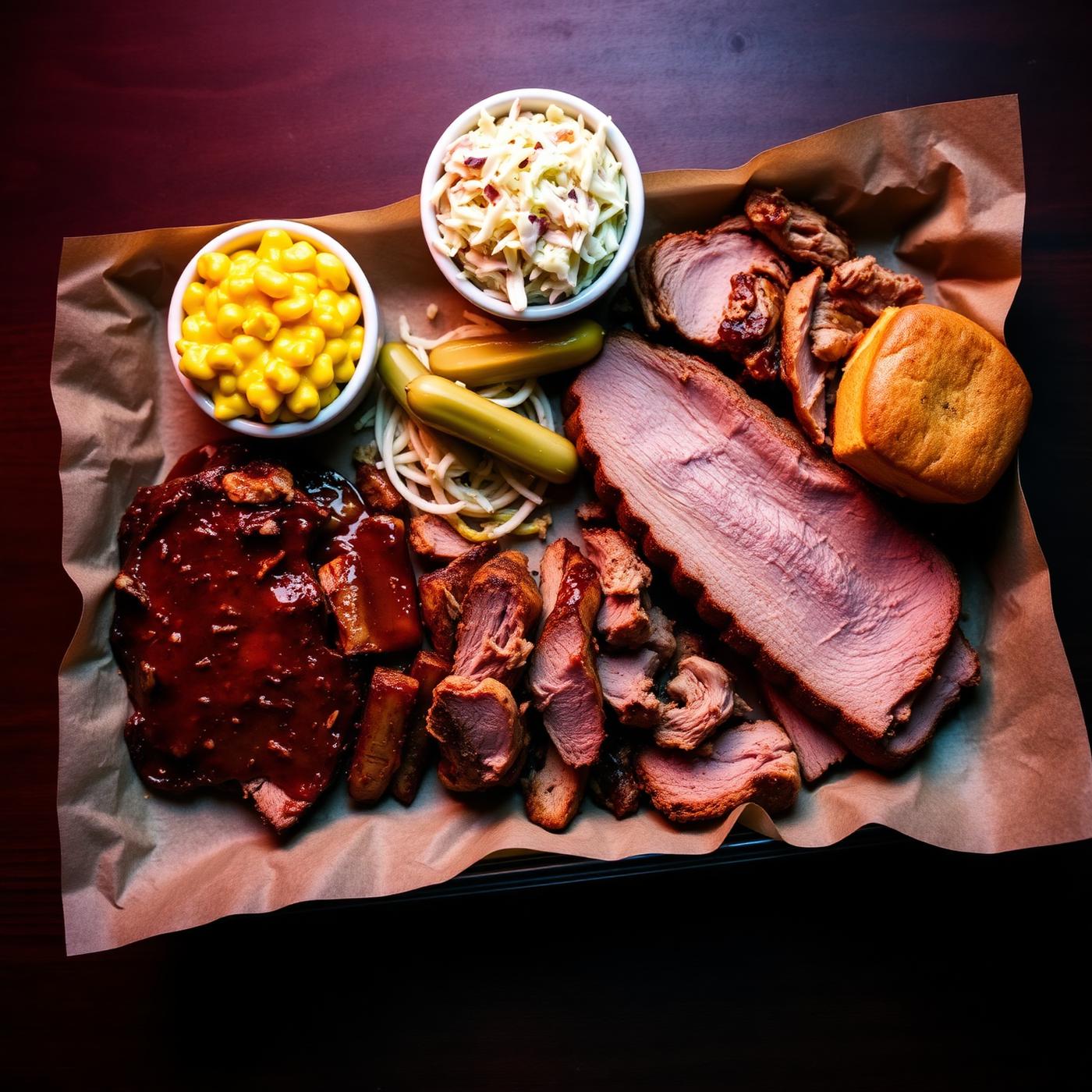 Burnt ends and catering tray
